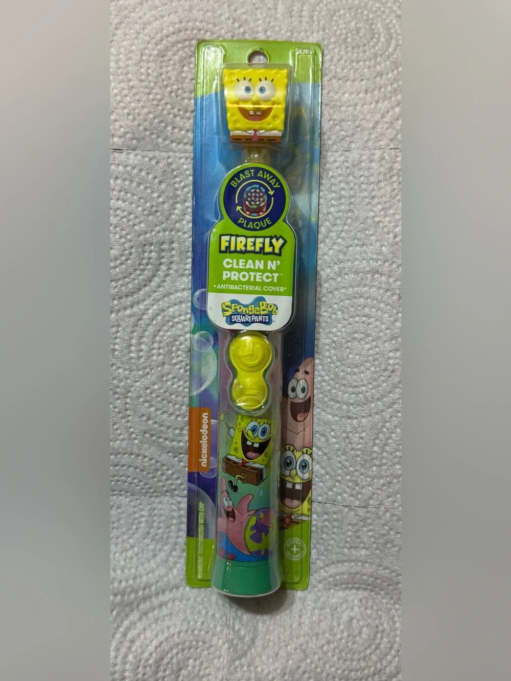 SpongeBob Squarepants Green and Yellow Firefly Clean N' Protect Toothbrush Head